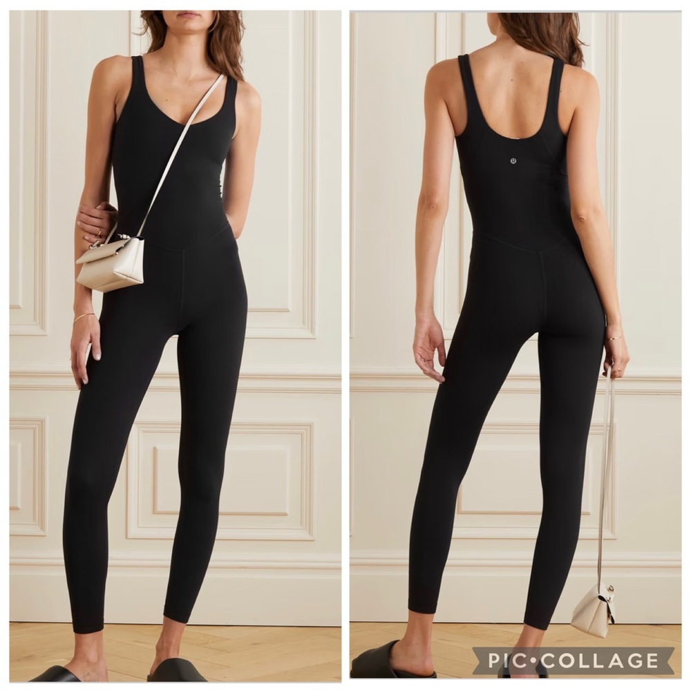 Lululemon Black Fitted One-Piece Active Align Bodysuit 25